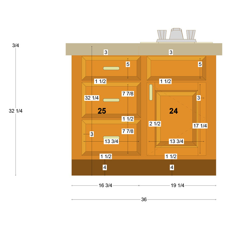 Loon Peak® Cleary 36'' Freestanding Single Bathroom Vanity with Solid